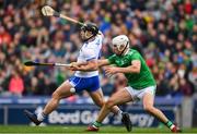31 March 2019; Noel Connors of Waterford in action against Aaron Gillane of Limerick during the Allianz Hurling League Division 1 Final match between Limerick and Waterford at Croke Park in Dublin. Photo by Ray McManus/Sportsfile