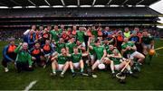 31 March 2019; Limerick players celebrate after the Allianz Hurling League Division 1 Final match between Limerick and Waterford at Croke Park in Dublin. Photo by Stephen McCarthy/Sportsfile