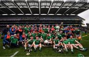 31 March 2019; Limerick players celebrate after the Allianz Hurling League Division 1 Final match between Limerick and Waterford at Croke Park in Dublin. Photo by Stephen McCarthy/Sportsfile