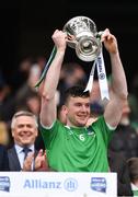 31 March 2019; Limerick captain Declan Hannon lifts the cup after the Allianz Hurling League Division 1 Final match between Limerick and Waterford at Croke Park in Dublin. Photo by Piaras Ó Mídheach/Sportsfile