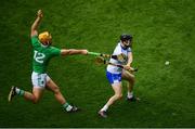 31 March 2019; Mikey Kearney of Waterford in action against Tom Morrissey of Limerick during the Allianz Hurling League Division 1 Final match between Limerick and Waterford at Croke Park in Dublin. Photo by Ramsey Cardy/Sportsfile