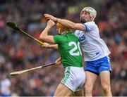31 March 2019; Séamus Flanagan of Limerick in action against Shane McNulty of Waterford during the Allianz Hurling League Division 1 Final match between Limerick and Waterford at Croke Park in Dublin. Photo by Ray McManus/Sportsfile