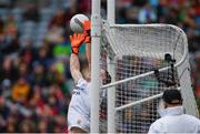31 March 2019; Mayo goalkeeper Rob Hennelly catches the ball near the crossbar, in the fifth minute of the first half, during the Allianz Football League Division 1 Final match between Kerry and Mayo at Croke Park in Dublin. Photo by Piaras Ó Mídheach/Sportsfile