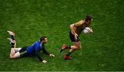 31 March 2019; Kevin McCarthy of Kerry in action against Keith Higgins of Mayo during the Allianz Football League Division 1 Final match between Kerry and Mayo at Croke Park in Dublin. Photo by Ramsey Cardy/Sportsfile