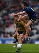 31 March 2019; Gavin Crowley of Kerry in action against Diarmuid O'Connor of Mayo during the Allianz Football League Division 1 Final match between Kerry and Mayo at Croke Park in Dublin. Photo by Stephen Mccathy/Sportsfile
