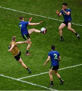 31 March 2019; Gavin Crowley of Kerry shoots to score his side's first goal during the Allianz Football League Division 1 Final match between Kerry and Mayo at Croke Park in Dublin. Photo by Ramsey Cardy/Sportsfile