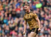 31 March 2019; Gavin Crowley of Kerry celebrates scoring his side's first goal during the Allianz Football League Division 1 Final match between Kerry and Mayo at Croke Park in Dublin. Photo by Piaras Ó Mídheach/Sportsfile