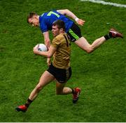 31 March 2019; Kevin McCarthy of Kerry in action against Donal Vaughan of Mayo during the Allianz Football League Division 1 Final match between Kerry and Mayo at Croke Park in Dublin. Photo by Ramsey Cardy/Sportsfile