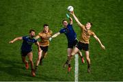 31 March 2019; Diarmuid O'Connor of Kerry competes for the throw-in with Matthew Ruane of Mayo during the Allianz Football League Division 1 Final match between Kerry and Mayo at Croke Park in Dublin. Photo by Ramsey Cardy/Sportsfile