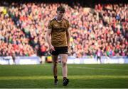 31 March 2019; Diarmuid O'Connor of Kerry leaves the pitch after receiving a red card during the Allianz Football League Division 1 Final match between Kerry and Mayo at Croke Park in Dublin. Photo by Stephen McCarthy/Sportsfile