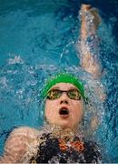 31 March 2019; Aisling Rowlands of Trojan SC, Co. Dublin, competes in the Female 200m Backstroke Junior Final during the Irish Long Course Swimming Championships at the National Aquatic Centre in Abbotstown, Dublin. Photo by Harry Murphy/Sportsfile