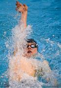 31 March 2019; David Doorlu of Galway SC, Co. Galway, competes in the Male 200m Backstroke Junior Final during the Irish Long Course Swimming Championships at the National Aquatic Centre in Abbotstown, Dublin. Photo by Harry Murphy/Sportsfile