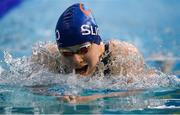 31 March 2019; Carrie McDaid of Sligo SC, Co. Sligo, competes in the Female 200m IM Junior Final during the Irish Long Course Swimming Championships at the National Aquatic Centre in Abbotstown, Dublin. Photo by Harry Murphy/Sportsfile