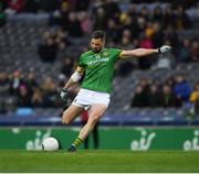 30 March 2019; Michael Newman of Meath kicks a free during the Allianz Football League Division 2 Final match between Meath and Donegal at Croke Park in Dublin. Photo by Ray McManus/Sportsfile