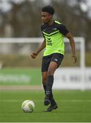 19 March 2019; Eric Abulu of TU Dublin Blanchardstown during the RUSTLERS Third Level CUFL Men's Division One Final match between Technological University Blanchardstown and Technological University Tallaght at Athlone Town Stadium in Athlone, Co. Westmeath. Photo by Harry Murphy/Sportsfile