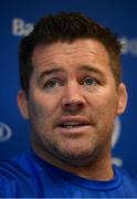 1 April 2019; Leinster scrum coach John Fogarty speaking during press conference at Leinster Rugby Headquarters in UCD, Dublin. Photo by David Fitzgerald/Sportsfile
