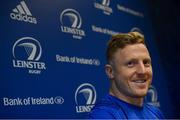 1 April 2019; James Tracy speaking during a Leinster Rugby press conference at Leinster Rugby Headquarters in UCD, Dublin. Photo by David Fitzgerald/Sportsfile