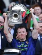 31 March 2019; Colm Boyle of Mayo lifts the cup after the Allianz Football League Division 1 Final match between Kerry and Mayo at Croke Park in Dublin. Photo by Ray McManus/Sportsfile