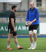1 April 2019; Devin Toner, right, and Robbie Henshaw during Leinster squad training at Energia Park in Donnybrook, Dublin. Photo by David Fitzgerald/Sportsfile