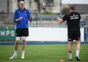 1 April 2019; Devin Toner, left, and Jack McGrath during Leinster squad training at Energia Park in Donnybrook, Dublin. Photo by David Fitzgerald/Sportsfile