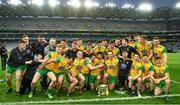 30 March 2019; The Donergal squad celebrate with the cup after during the Allianz Football League Division 2 Final match between Meath and Donegal at Croke Park in Dublin. Photo by Ray McManus/Sportsfile