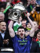 31 March 2019; Brendan Harrison of Mayo lifts the cup after the Allianz Football League Division 1 Final match between Kerry and Mayo at Croke Park in Dublin. Photo by Ray McManus/Sportsfile