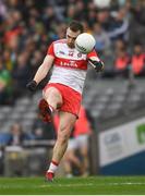 30 March 2019; Ryan Bell of Derry during the Allianz Football League Division 4 Final between Derry and Leitrim at Croke Park in Dublin. Photo by Ray McManus/Sportsfile