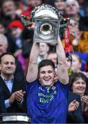 31 March 2019;James Carr of Mayo lifts the cup after the Allianz Football League Division 1 Final match between Kerry and Mayo at Croke Park in Dublin. Photo by Ray McManus/Sportsfile