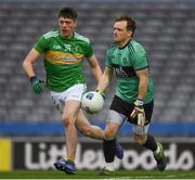 30 March 2019; Thomas Mallon of Derry in action against Pearce Dolan of Leitrim during the Allianz Football League Division 4 Final between Derry and Leitrim at Croke Park in Dublin. Photo by Ray McManus/Sportsfile