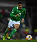 24 March 2019; Josh Magennis of Northern Ireland during the UEFA EURO2020 Qualifier Group C match between Northern Ireland and Belarus at the National Football Stadium in Windsor Park, Belfast. Photo by Ramsey Cardy/Sportsfile