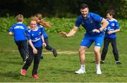 3 April 2019; The Bank of Ireland Leinster Rugby Summer Camps and new inclusion camps were launched by Leinster Rugby stars Josh Van Der Flier, Rhys Ruddock, Robbie Henshaw and mascot Leo the Lion at a pop up training session in St. Mary’s National School, Ranelagh. The camps will run in 27 different venues across the province throughout July and August. Visit www.leinsterrugby.ie/camps for more information. Photo by David Fitzgerald/Sportsfile