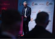 4 April 2019; Chairman of the UEFA Youth and Amateur Football Committee John Delaney during the 2019 UEFA European Under-17 Championship Finals Draw at the Aviva Stadium in Dublin. Photo by Stephen McCarthy/Sportsfile