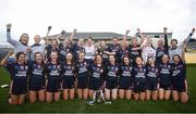 5 April 2019; Moate C.S players celebrate following the Lidl All-Ireland Post-Primary Schools Junior B Final match between Coláiste Oiriall and Moate Community School at Glennon Brothers Pearse Park in Longford. Photo by David Fitzgerald/Sportsfile