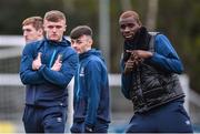 5 April 2019; Jonathan Lunney, left, and Ismahil Akinade of Waterford pose for a picture prior to the SSE Airtricity League Premier Division match between UCD and Waterford at The UCD Bowl in Belfield, Dublin. Photo by Ben McShane/Sportsfile