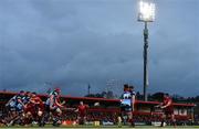 5 April 2019; Conor Murray of Munster passes to Dave Kilcoyne during the Guinness PRO14 Round 19 match between Munster and Cardiff Blues at Irish Independent Park in Cork. Photo by Ramsey Cardy/Sportsfile