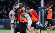 5 April 2019; Michael Lowry of Ulster goes off injured during the Guinness PRO14 Round 19 match between Glasgow Warriors and Ulster at Scotstoun Stadium in Glasgow, Scotland. Photo by Ross Parker/Sportsfile