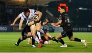 5 April 2019; Jacob Stockdale of Ulster is tackled by Kyle Steyn of Glasgow Warriors during the Guinness PRO14 Round 19 match between Glasgow Warriors and Ulster at Scotstoun Stadium in Glasgow, Scotland. Photo by Ross Parker/Sportsfile