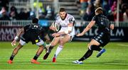 5 April 2019; Stuart McCloskey of Ulster is tackled by Kyle Steyn, right, and Niko Matawalu of Glasgow Warriors during the Guinness PRO14 Round 19 match between Glasgow Warriors and Ulster at Scotstoun Stadium in Glasgow, Scotland. Photo by Ross Parker/Sportsfile