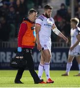 5 April 2019; Stuart McCloskey of Ulster goes off injured during the Guinness PRO14 Round 19 match between Glasgow Warriors and Ulster at Scotstoun Stadium in Glasgow, Scotland. Photo by Ross Parker/Sportsfile