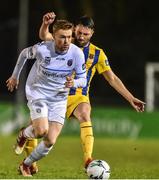 5 April 2019; Paul Doyle of UCD in action against Shane Duggan of Waterford during the SSE Airtricity League Premier Division match between UCD and Waterford at The UCD Bowl in Belfield, Dublin. Photo by Ben McShane/Sportsfile