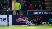 5 April 2019; Rob Lyttle of Ulster goes for a try but it is later ruled out during the Guinness PRO14 Round 19 match between Glasgow Warriors and Ulster at Scotstoun Stadium in Glasgow, Scotland. Photo by Ross Parker/Sportsfile