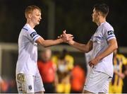 5 April 2019; Liam Scales, left, and Josh Collins of UCD celebrate following the SSE Airtricity League Premier Division match between UCD and Waterford at The UCD Bowl in Belfield, Dublin. Photo by Ben McShane/Sportsfile