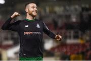 5 April 2019; Jack Byrne of Shamrock Rovers celebrates following the SSE Airtricity League Premier Division match between Cork City and Shamrock Rovers at Turners Cross in Cork. Photo by Stephen McCarthy/Sportsfile