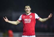 5 April 2019; Lee Desmond of St Patrick's Athletic reacts following his side's victory during the SSE Airtricity League Premier Division match between St Patrick's Athletic and Dundalk at Richmond Park in Dublin. Photo by Seb Daly/Sportsfile