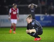 5 April 2019; John Mountney of Dundalk reacts following his side's defeat during the SSE Airtricity League Premier Division match between St Patrick's Athletic and Dundalk at Richmond Park in Dublin. Photo by Seb Daly/Sportsfile