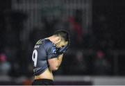 5 April 2019; Patrick Hoban of Dundalk reacts following his side's defeat during the SSE Airtricity League Premier Division match between St Patrick's Athletic and Dundalk at Richmond Park in Dublin. Photo by Seb Daly/Sportsfile
