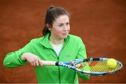 6 April 2019; Juliana Carton of Team Ireland during the Irish Ladies Fed Cup Team Open Training Session at Naas Lawn Tennis Club in Naas, Co. Kildare ahead of the Montenegro Challenge.   Photo by David Fitzgerald/Sportsfile