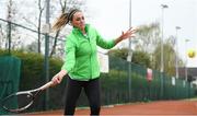 6 April 2019; Rachael Dillon of Team Ireland during the Irish Ladies Fed Cup Team Open Training Session at Naas Lawn Tennis Club in Naas, Co. Kildare ahead of the Montenegro Challenge.   Photo by David Fitzgerald/Sportsfile