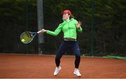 6 April 2019; Juliana Carton of Team Ireland during the Irish Ladies Fed Cup Team Open Training Session at Naas Lawn Tennis Club in Naas, Co. Kildare ahead of the Montenegro Challenge. Photo by David Fitzgerald/Sportsfile