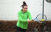 6 April 2019; Jane Fennelly of Team Ireland during the Irish Ladies Fed Cup Team Open Training Session at Naas Lawn Tennis Club in Naas, Co. Kildare ahead of the Montenegro Challenge. Photo by David Fitzgerald/Sportsfile